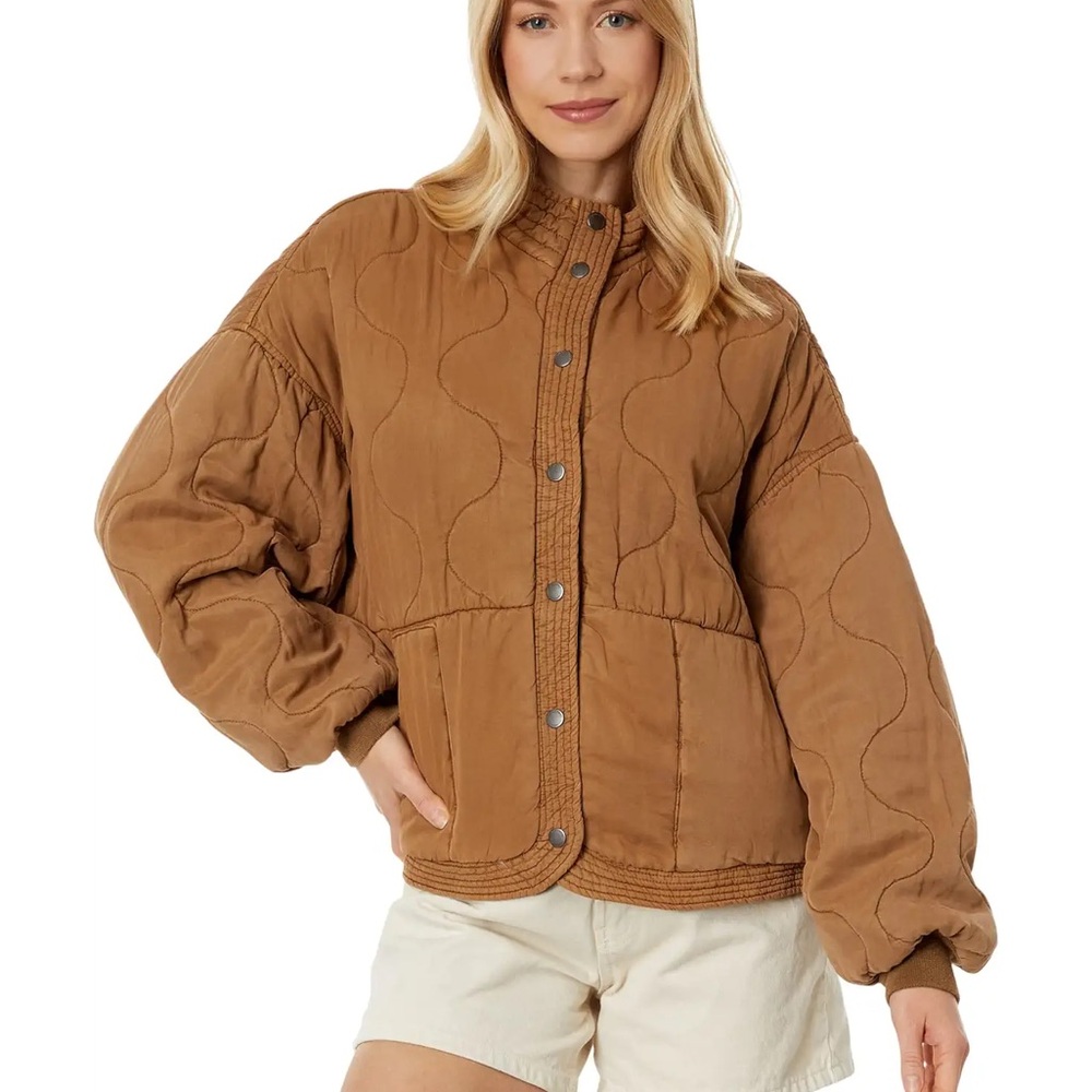 BLANK NYC Drop Shoulder Quilted Jacket in Chai Tea - Like New!